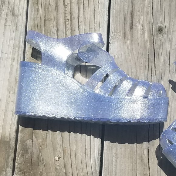 Shoes Silver Platform Jelly Poshmark